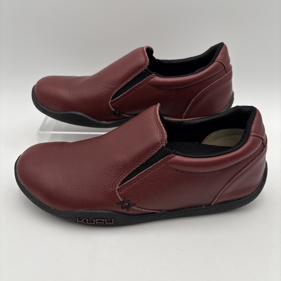 KURU Shoes - KURU Kivi Slip On Shoes Womens 9 US Comfort Walking Loafers Red Leather 201904E